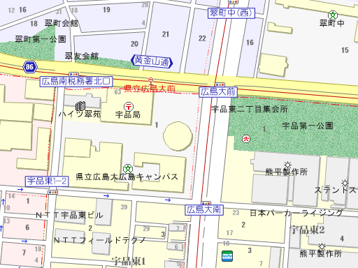 県立広島女子大学同窓会紫水会(広島県広島市南区)の地図 - MAPPLE