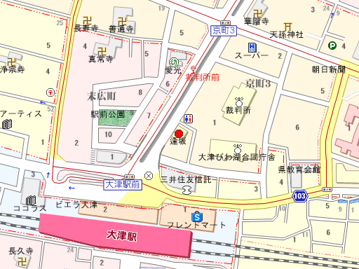 大津市役所市民部逢坂市民センター(滋賀県大津市)の地図 - MAPPLE 地図 ...