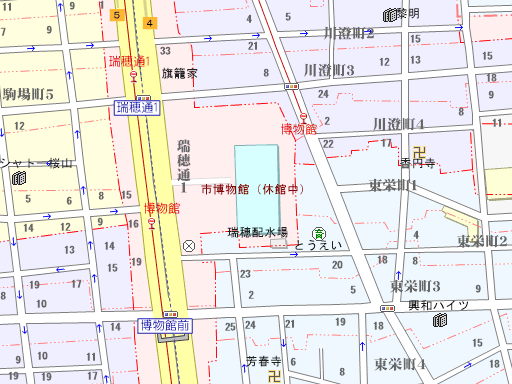 名古屋市博物館(愛知県名古屋市瑞穂区)の地図 - MAPPLE 地図 「ちず丸」