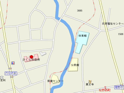 さくら市役所教育委員会氏家体育館(栃木県さくら市)の地図 - MAPPLE ...